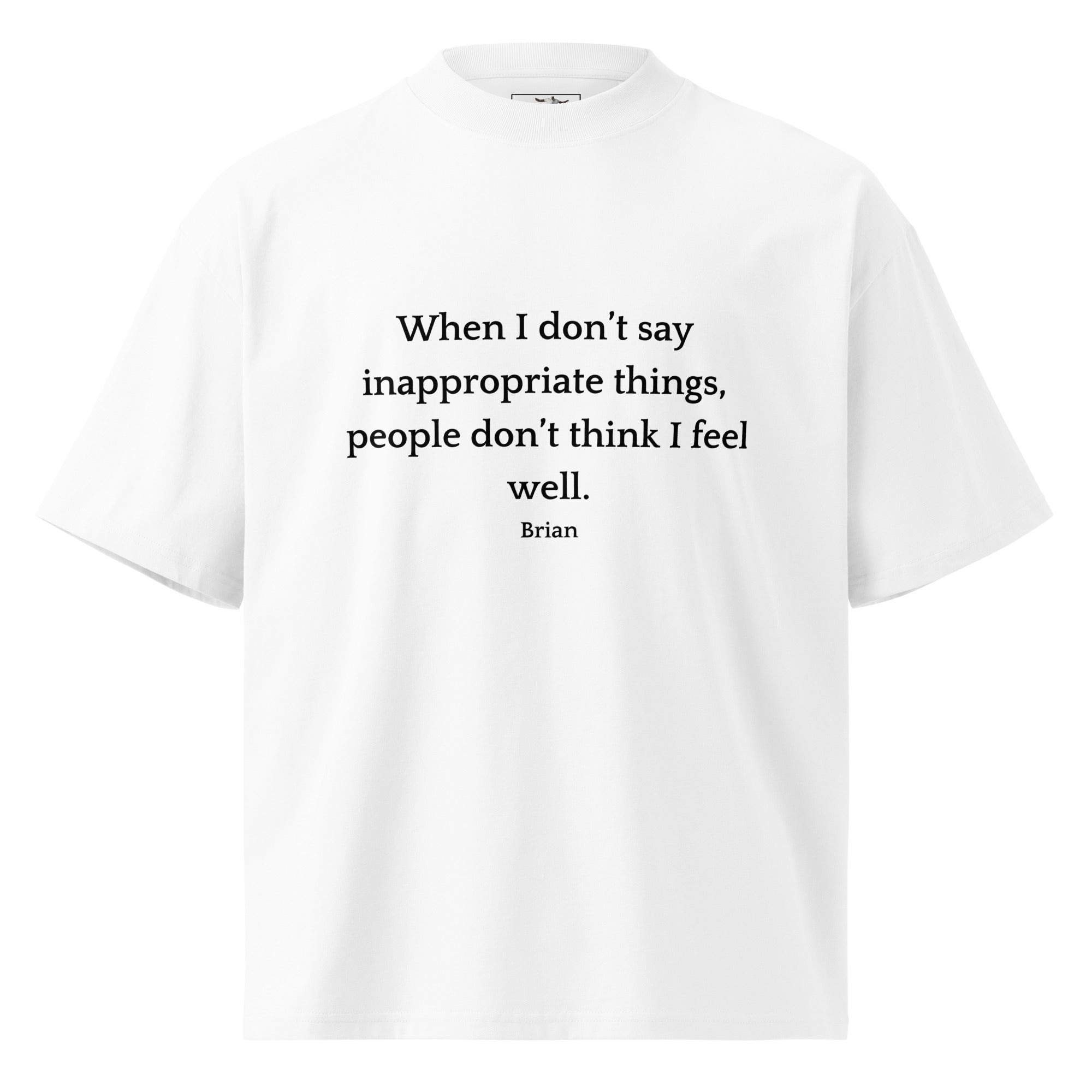 Inappropriate Things _ Unisex organic oversized high neck t-shirt image 0