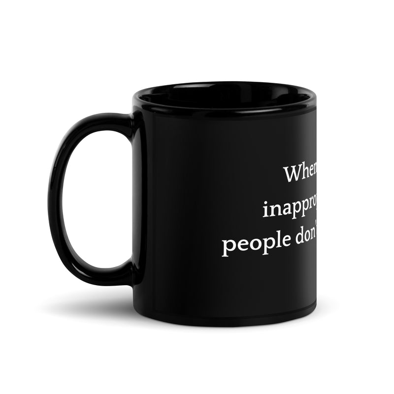 Inappropriate Things - Black Glossy Mug-zoom-