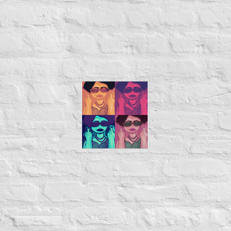 Be More Blue Tiled - Photo paper poster-zoom-