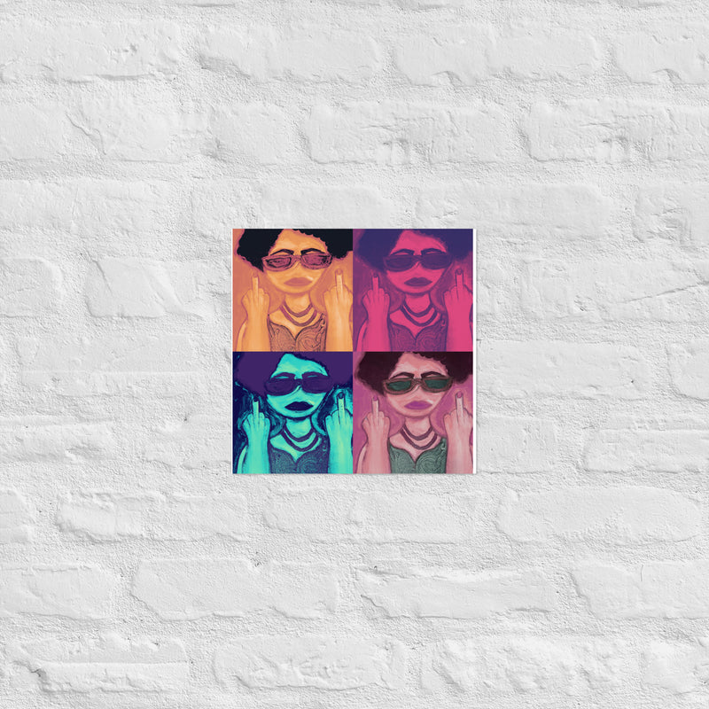 Be More Blue Tiled - Photo paper poster-zoom-
