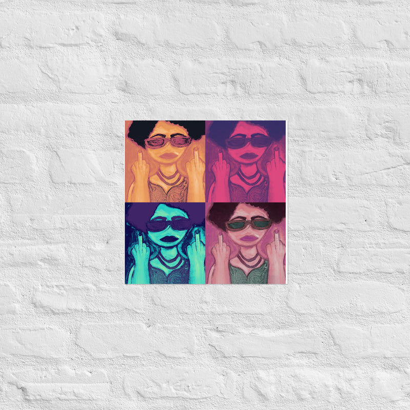 Be More Blue Tiled - Photo paper poster-zoom-