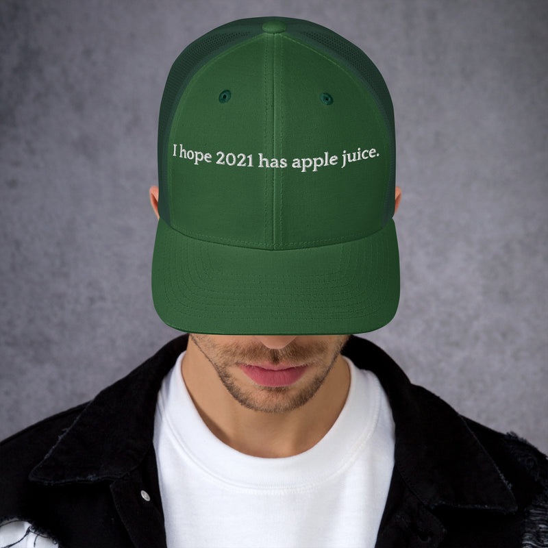 Hope 2021 Has Apple Juice - Trucker Cap-zoom-