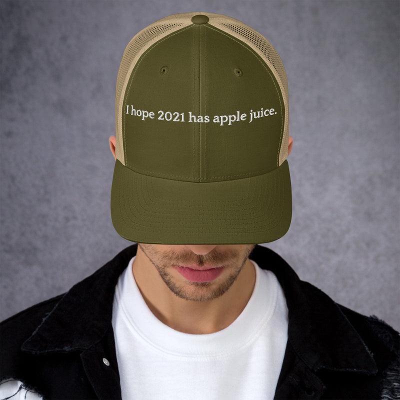 Hope 2021 Has Apple Juice - Trucker Cap-zoom-